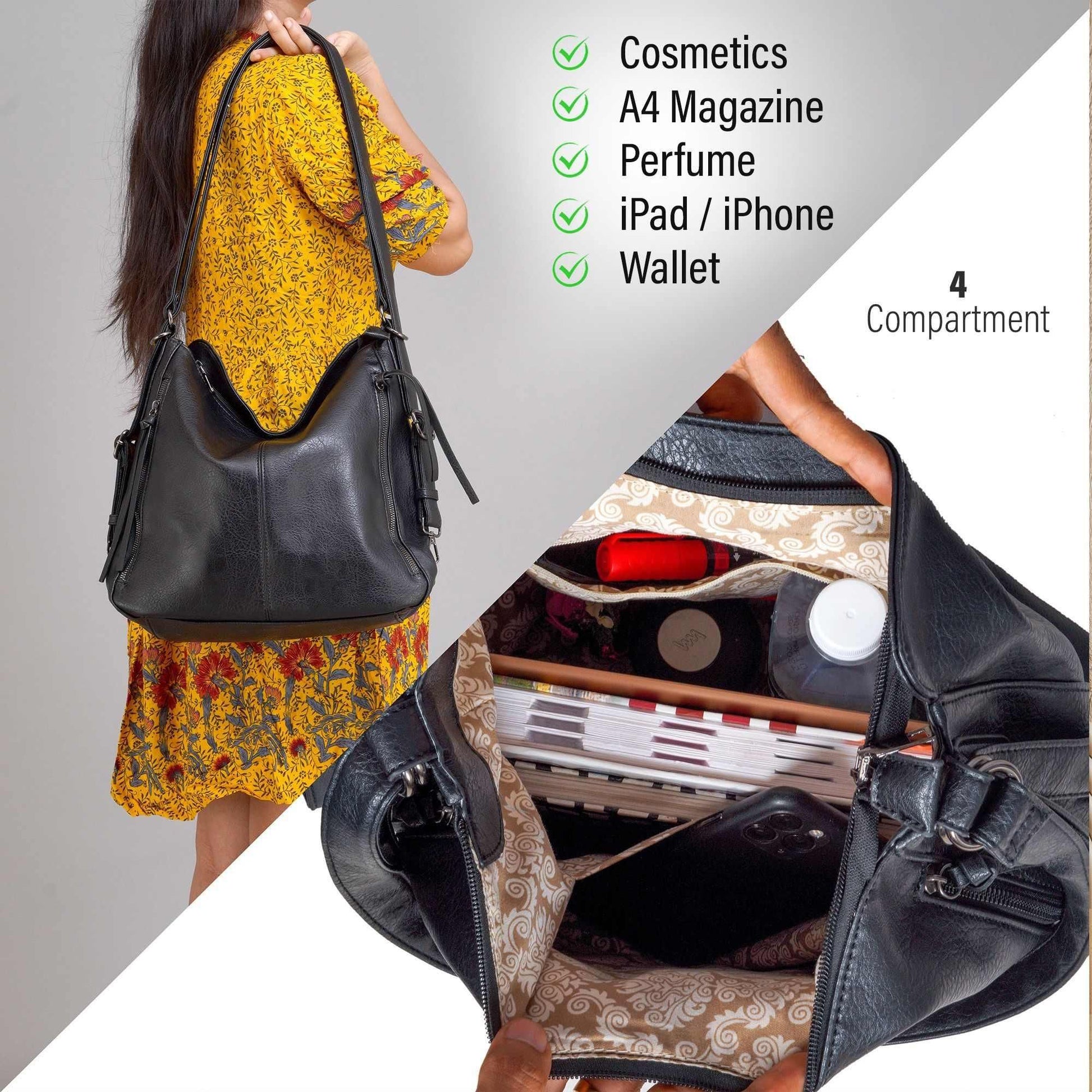 3-Pcs Handbags Set for Women - Arshia Creations