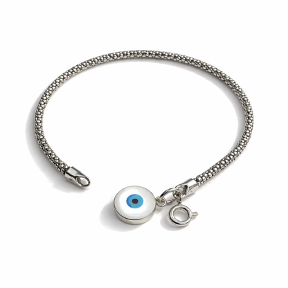 925 Sterling Silver Evil Eye Charm Bracelet for Women - Arshia Creations