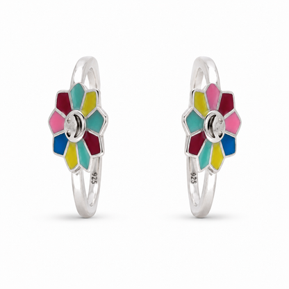 925 Sterling Silver Colorful Smiley Flower Enamel Adjustable Toe Rings for Women