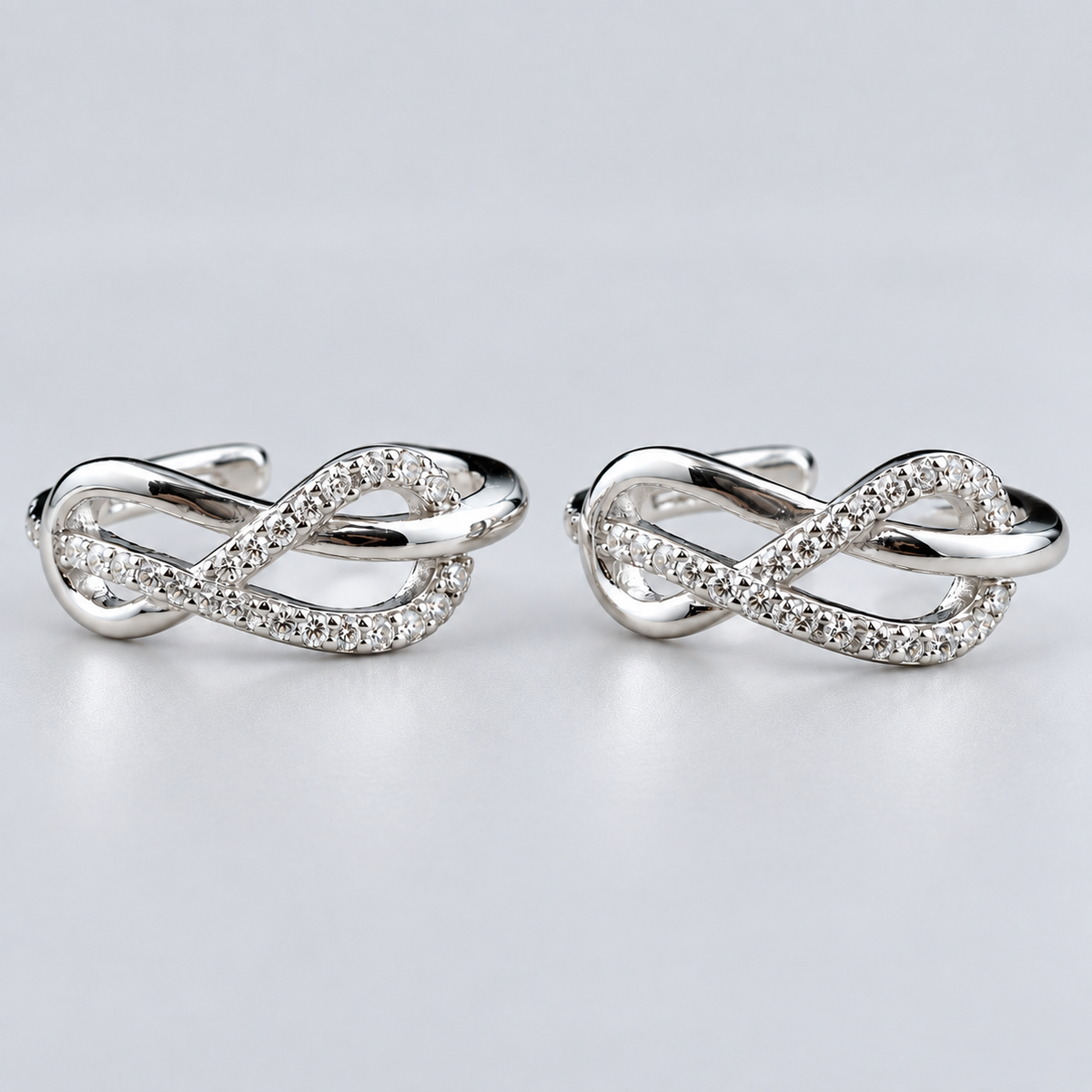 925 Sterling Silver Adjustable Infinity Toe Ring for Women