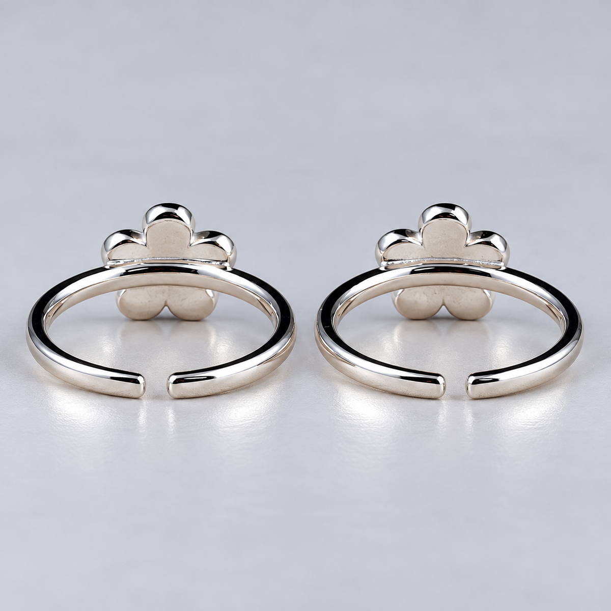925 Sterling Silver Multicolor Flower Adjustable Enamel Toe Ring for Women