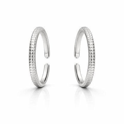 Adjustable Sterling Silver Textured Toe Rings for Women – Minimalist Elegant Everyday Foot Jewelry - Arshia Creations