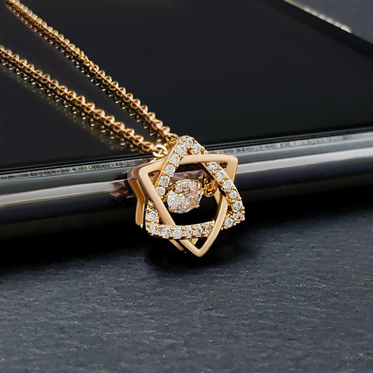 Beautiful American Diamond Pendant With Chain - Arshia Creations