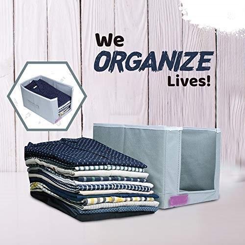 Cloth Organizer - Non Woven Foldable Cloth Organizer ( Pack of 3) - Arshia Creations