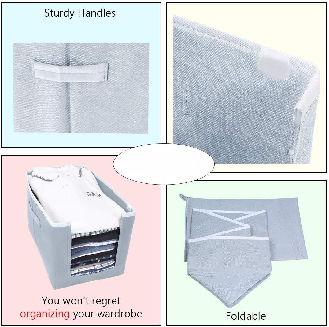 Cloth Organizer - Non Woven Foldable Cloth Organizer ( Pack of 3) - Arshia Creations