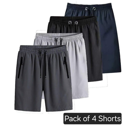Combo of 4 Men's Stretchable Cotton Shorts - Arshia Creations