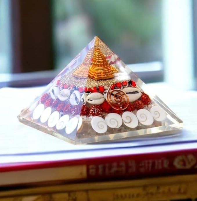 Crystal Wealth Gomati Chakra Shree Yantra Pyramid - Arshia Creations