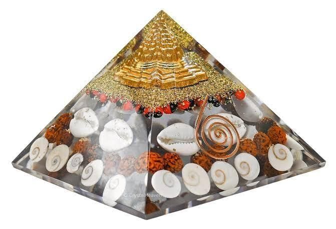 Crystal Wealth Gomati Chakra Shree Yantra Pyramid - Arshia Creations