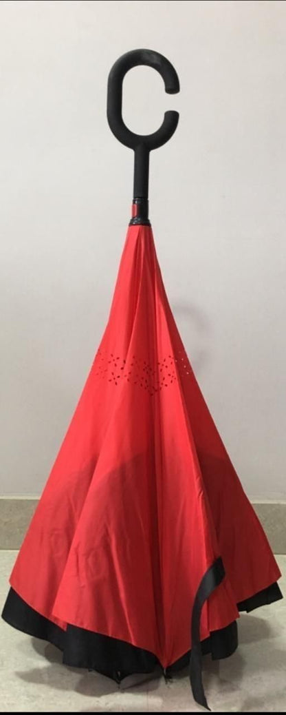 Double Layer Inverted Reversible Umbrella (Multicolor) - Arshia Creations