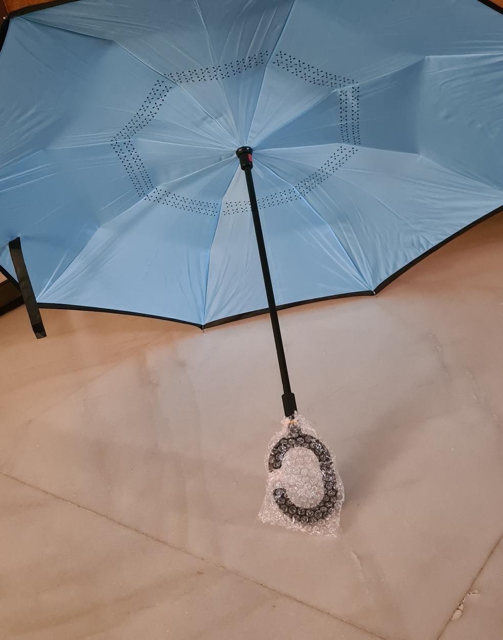 Double Layer Inverted Reversible Umbrella (Multicolor) - Arshia Creations