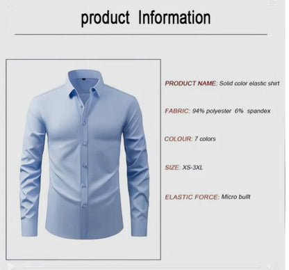 Men's Elegant Solid Long Sleeves Shirts (Pack of 4)