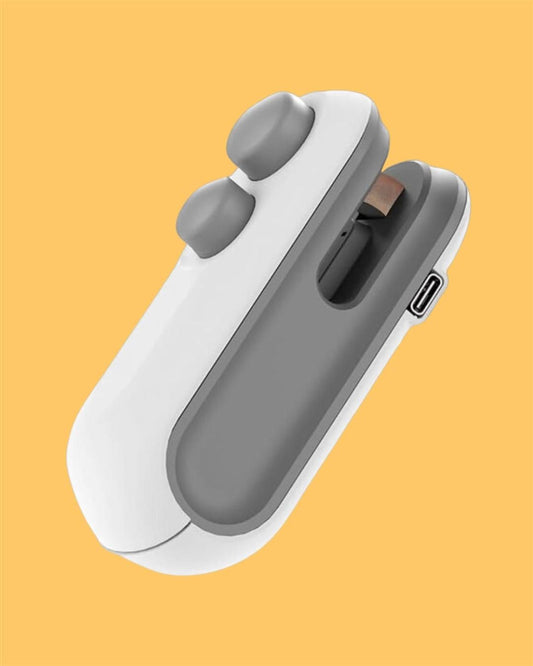 Portable Mini Sealing Machine 2 in 1 USB Rechargeable Magnetic Bag Sealer Heat Seal with Cutter - Arshia Creations
