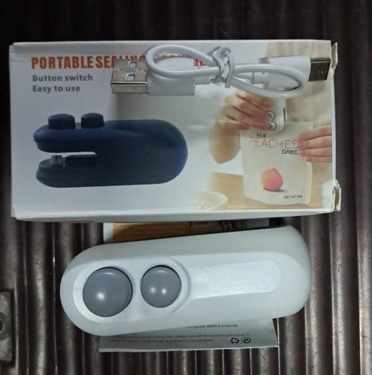 Portable Mini Sealing Machine 2 in 1 USB Rechargeable Magnetic Bag Sealer Heat Seal with Cutter - Arshia Creations
