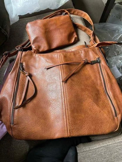 Tote Bags For Women PU Leather Hobo Bags for Women Purse Stylish 2 in 1 Handbags with Shoulder Strap Ladies Office Bag - Arshia Creations