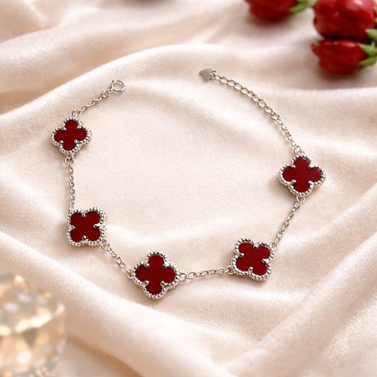 Elegant Heart Adjustable Sterling Silver Bracelet with Cubic Zirconia