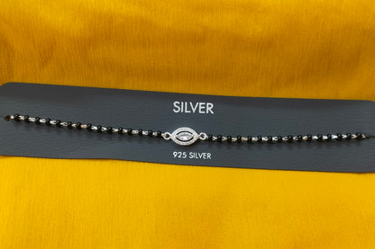 92.5 Silver Zircon Radiant Mangalsutra Bracelet
