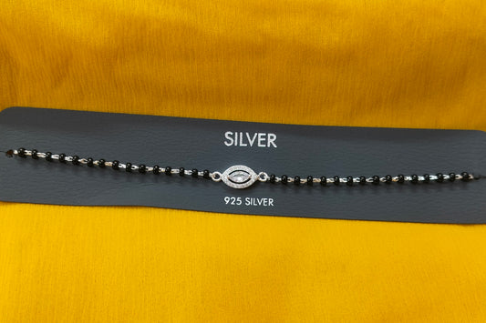 92.5 Silver Zircon Radiant Mangalsutra Bracelet