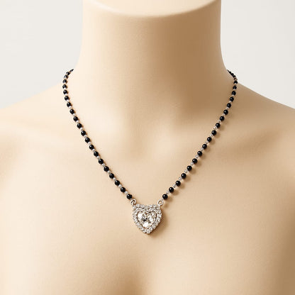 92.5 Silver Zircon Radiant Mangalsutra