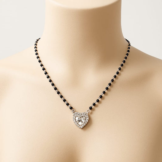 92.5 Silver Zircon Radiant Mangalsutra