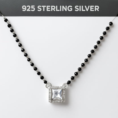 92.5 Silver Zircon Radiant Mangalsutra