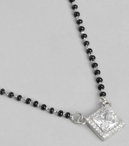 92.5 Silver Zircon Radiant Mangalsutra