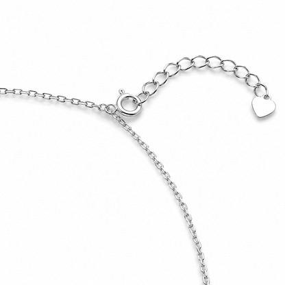 Sterling Silver Adjustable Black Enamel Five Clover Necklace for Women | Luxury Designer Jewelry